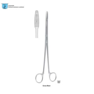 Kleszcze Gross-Maier do materiałów opatrunkowych proste 250mm
