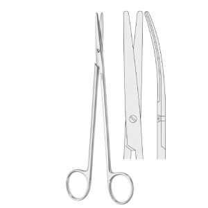 Nożyczki Metzenbaum-Nelson preparacyjne zagięte 260mm