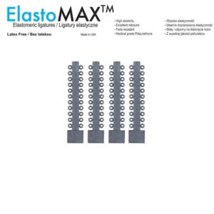 ElastoMax Ultra ligatury silikonowe bez lateksu srebrny metalik (1012 szt.)