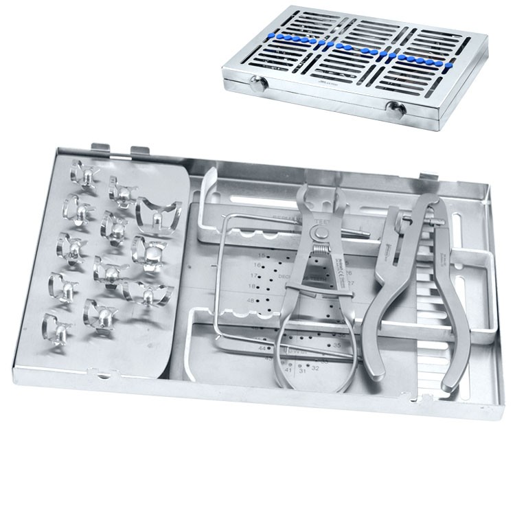 Zestaw do koferdamu fig 1 + Koferdam z lateksu o średniej grubości, zielony miętowy 150x150mm (Opak. 36 szt.)
