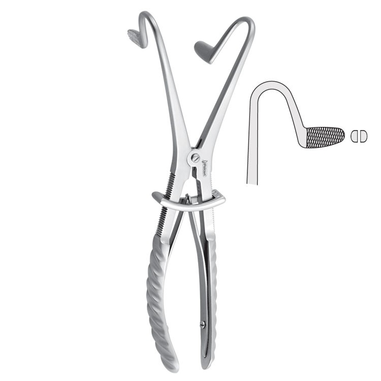 Rozwierak szczękowy Fergusson, równoległe dzioby 200mm