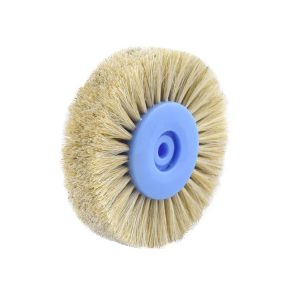 Szczotka na polerkę wł. końskie szaro-białe śred.miękkie 4 rzędowe proste ø 40mmx80mm