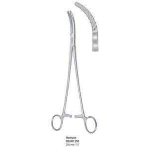 Kleszcze Wertheim do histerektomii zagięte 255mm