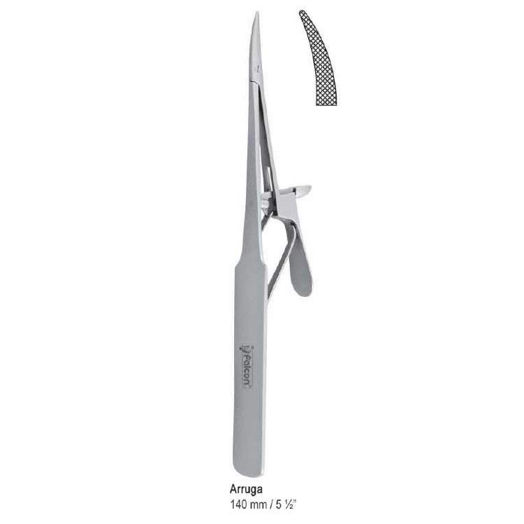 Igłotrzymacz Arruga zagięty 140mm