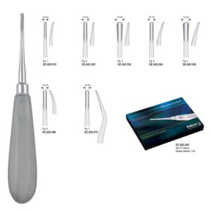 Zestaw dźwigni luksatorów (komplet 7 sztuk)