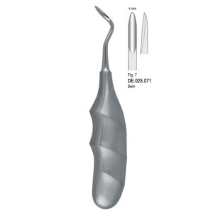 Dźwignia Bein 4mm ostra anatomiczny uchwyt fig.7