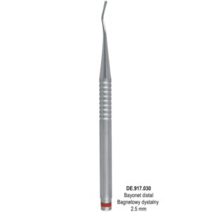 Luksator perio mikro-ząbkowany bagnetowy dystalny 2.5mm czerwony