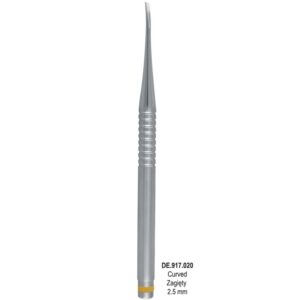 Luksator perio mikro-ząbkowany zagięty 2.5mm pomarańcz