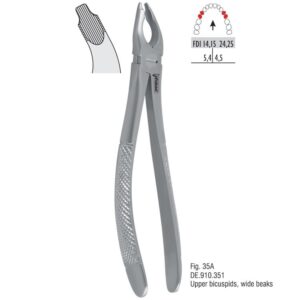 Kleszcze ekstrakcyjne mod. atraumatyczny fig. 35A