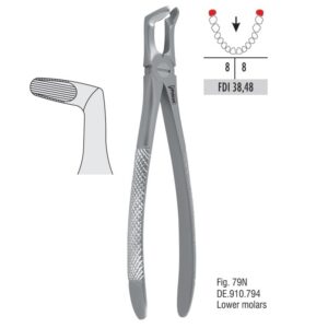 Kleszcze ekstrakcyjne mod. atraumatyczny fig. 79N