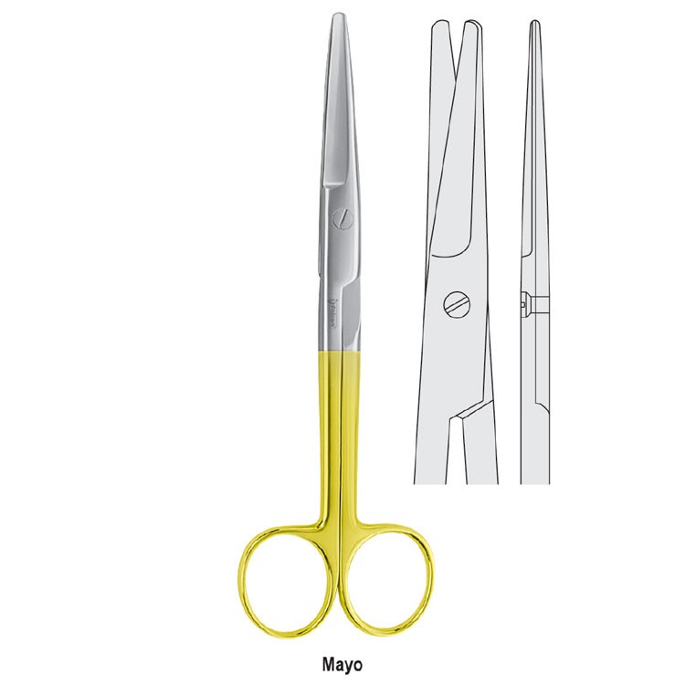 Falcon-Cut Nożyczki Mayo operacyjne dla leworęcznych proste 170mm