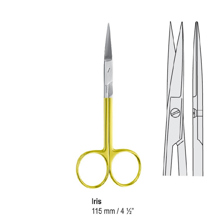 Falcon-Cut Nożyczki Iris dla leworęcznych proste 115mm