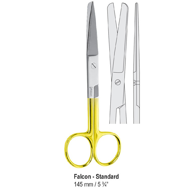 Falcon-Cut Nożyczki Falcon-Standard dla leworęcznych tępo-tępe proste 145mm