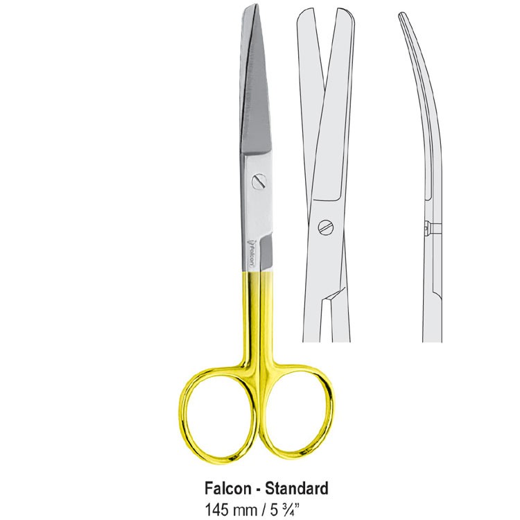 Falcon-Cut Nożyczki Falcon-Standard dla leworęcznych tępo-tępe zagięte 145mm