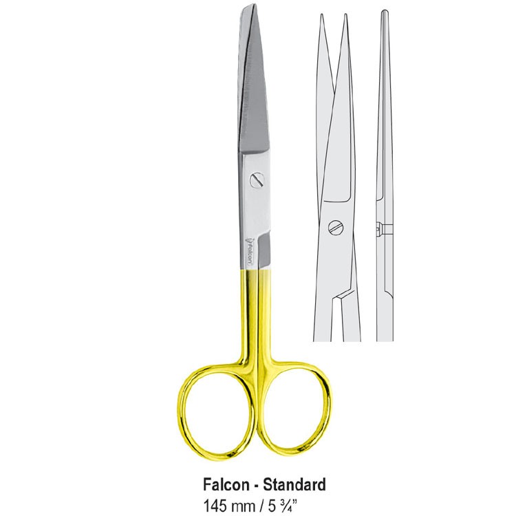 Falcon-Cut Nożyczki Falcon-Standard dla leworęcznych ostro-ostre proste 145mm