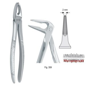 Kleszcze ekstrakcyjne mod. Europejski do korzeni dolnych długie fig. 359