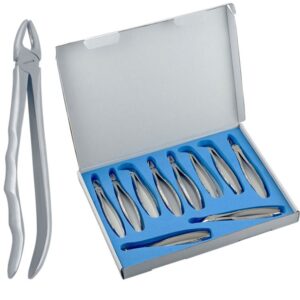 Zestaw kleszczy ekstrakcyjnych anatomicznych (Komplet 10 sztuk)