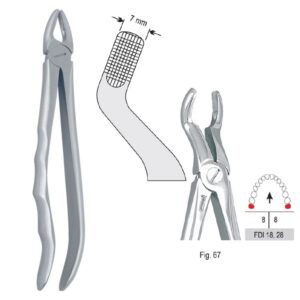 Kleszcze ekstrakcyjne anatomiczne do zębów mądrości górnych fig. 67