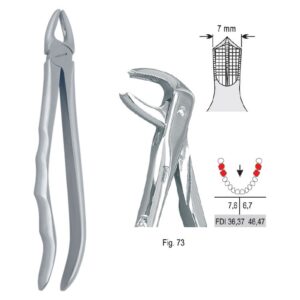 Kleszcze ekstrakcyjne anatomiczne do zębów trzonowych dolnych fig. 73
