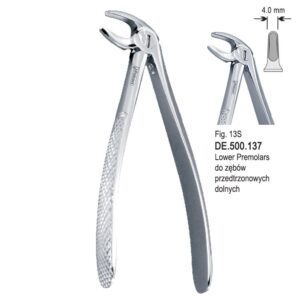 Kleszcze ekstrakcyjne dla dzieci do zębów przedtrzonowych dolnych fig. 13S