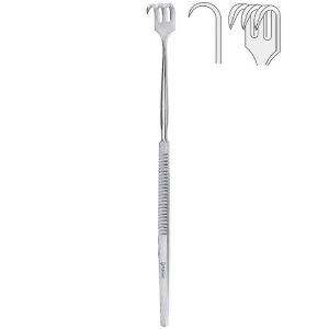 Hak Falcon 3-zębny ostry 160mm