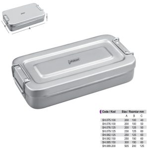Pudełko z zamknięciem stal nierdzewna 200x100x50mm