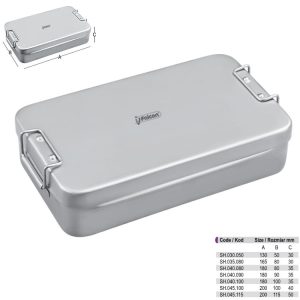 Pudełko z zamknięciem stal nierdzewna 200x115x50mm