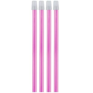Ślinociągi różowe zdejmowana końców 150mm (100 szt)