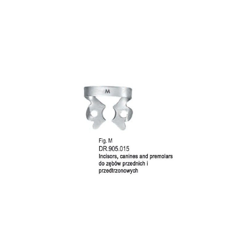 Klamra do koferdamu do zębów przednich i przedtrzonowych fig. M
