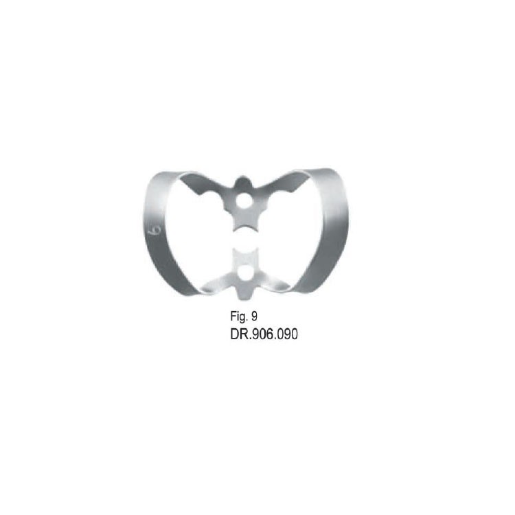 Klamra do koferdamu do zębów przednich fig. 9