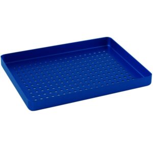 Tacka aluminiowa perforowana Midi 180x140x17mm niebieska