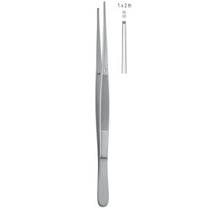Penseta chirurgiczna Potts-Smith prosta 1x2 ząbki 250mm
