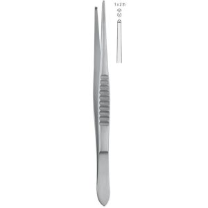 Penseta chirurgiczna mod.USA wąska 1x2 ząbki 130mm