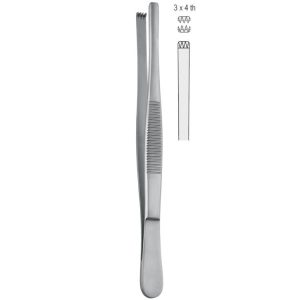 Penseta chirurgiczna Standard 3x4 ząbki 180mm