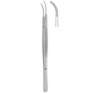 Penseta anatomiczna ząbkowana Gerald zagięta 175mm