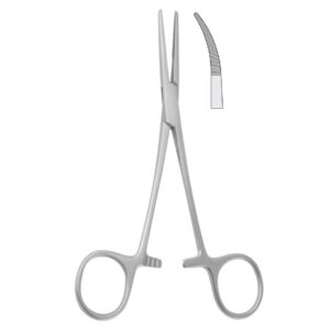 Kleszczyki naczyniowe Kelly zagięte 145mm