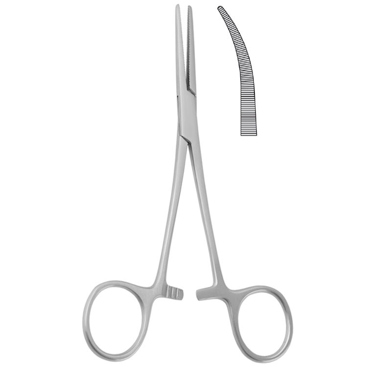 Kleszczyki naczyniowe Crile zagięte 145mm