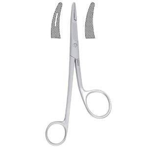 Igłotrzymacz z nożyczkami Gillies dla leworęcznych 160mm