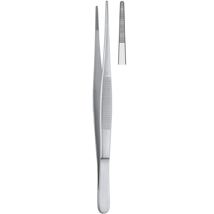 Penseta anatomiczna ząbkowana Falcon wąska 130mm