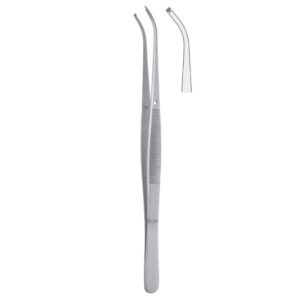 Penseta chirurgiczna Semken zagięta 1x2 ząbki 125mm