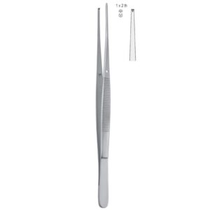 Penseta chirurgiczna Semken prosta 1x2 ząbki 125mm