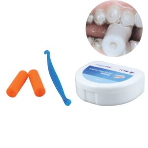 Zestaw do elast. aparatów retencyjnych w pudełku (2 nagryzacze + instrument) pomarańczowy