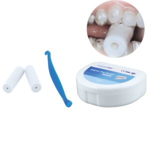 Zestaw do elast. aparatów retencyjnych w pudełku (2 nagryzacze + instrument) biały