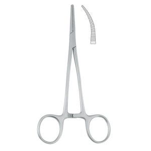 Kleszczyki naczyniowe Christophe zagięte 160mm