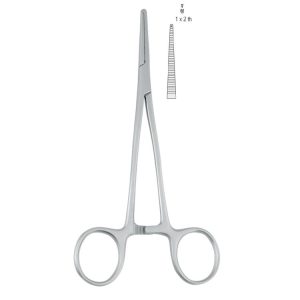 Kleszczyki naczyniowe Christophe proste 1x2 ząbki, 160mm