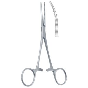 Kleszczyki naczyniowe Pean-Delicate zagięte 130mm