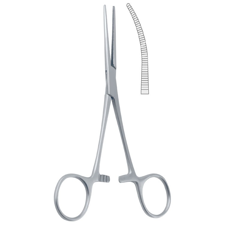 Kleszczyki naczyniowe Pean-Delicate zagięte 130mm