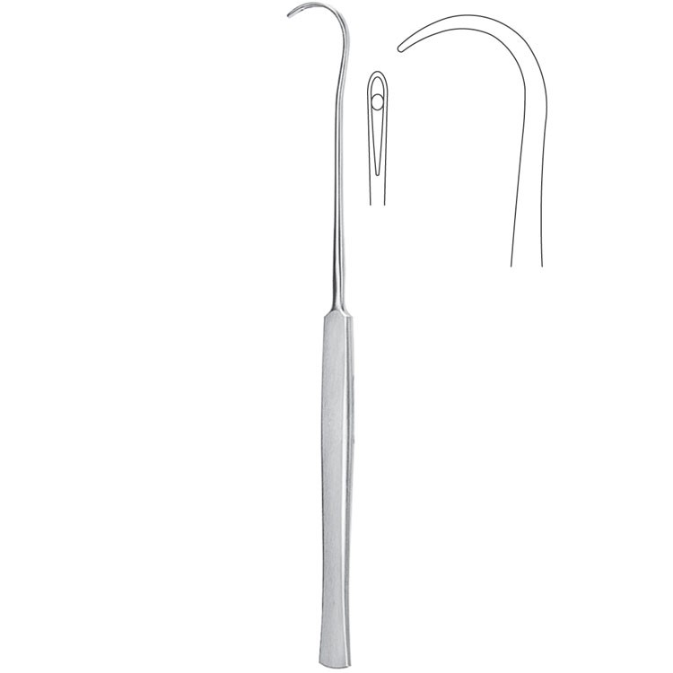 Igła Cooper do podwiązywania zagięta na bok 190mm