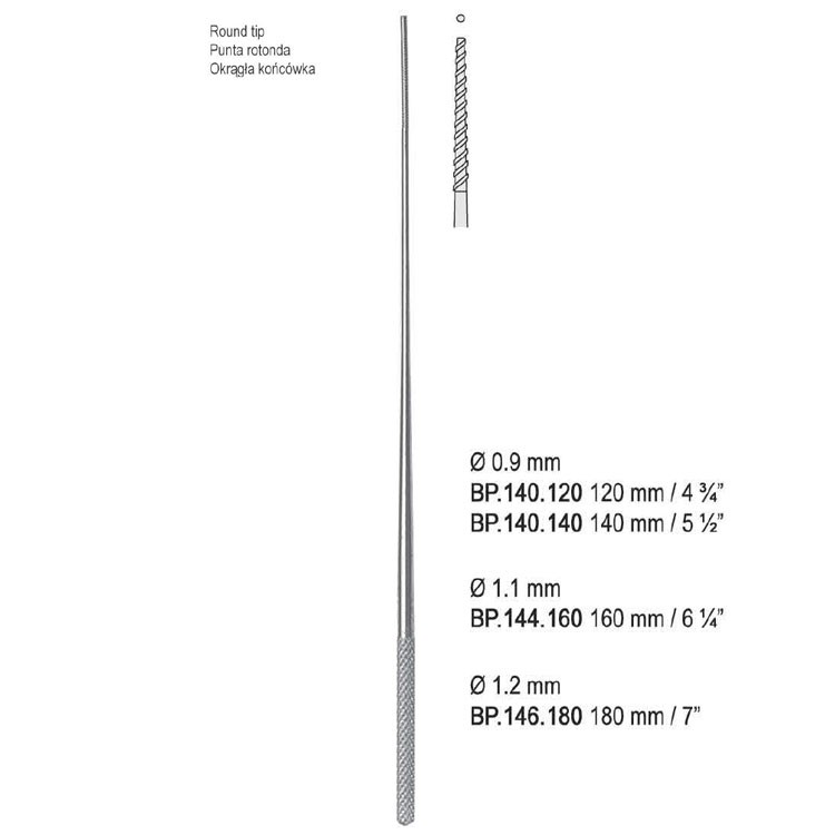 Aplikator do waty Farrel okrągła końcówka 0.9mm/140mm