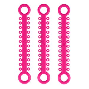 ElastoMax Solo ligatury, bez lateksu, fluorescencyjny różowy (1012 szt.)